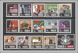 Malta #454-468 History Set MNH