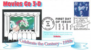 #3187o 3-D Movies Juvelar FDC