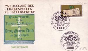 German FDC Sc.# 1333 Daily Bible Readings L439