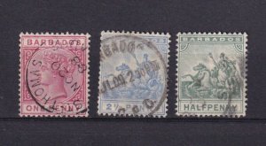 SA15g Barbados early selection of used stamps