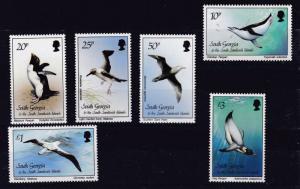 South Georgia 1987 QEII BIRDS Complete (15) in XF/NH(**) Condition  King Penguin