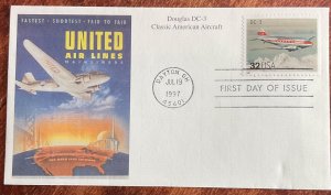 US #3142q Mint Never Hinged FDC DC-3 U/A Mystic