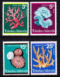 Tokelau 1973 Corals Complete Mint MNH Set SC 37-40