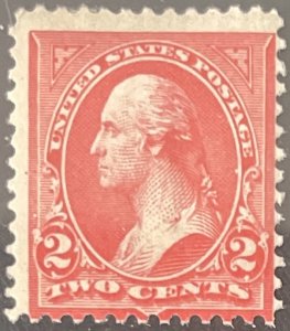 Scott #267 1895 2¢ George Washington type III double line watermark unused HR