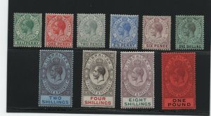 Gibraltar #66 - #75 Very Fine Mint Original Gum Hinged Set