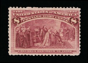 AFFORDABLE GENUINE SCOTT #236 FINE MINT OG NH 1893 8¢ COLUMBIAN EXPO  #11572