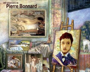 Guinea 2012 MNH - Paintings of Pierre Bonnard, (145th Anniversary: 1867-1947)