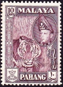 MALAYA PAHANG 1961 10c Deep Maroon SG81 FU
