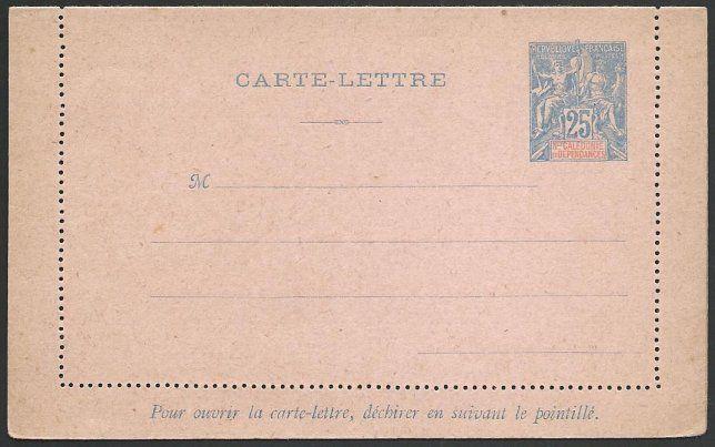 NEW CALEDONIA Early 25c lettercard unused..................................51662