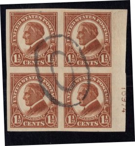 U.S. - 576 - Plate Number Block of 4 (16974) - Very Fine - Used