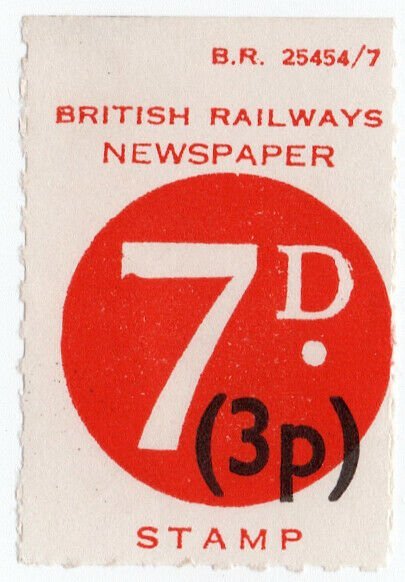 (I.B) British Railways Board : Newspapers 7d (dual currency)