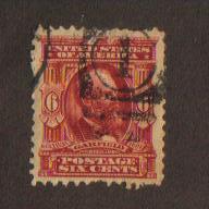 #305 Used VF  6c claret Garfield 1902-03 Issue