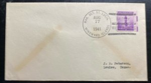 1941 USA Navy Base Station St Lucia Windward Island Cover To Louise TX