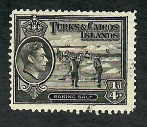 Turks and Caicos #78 used single