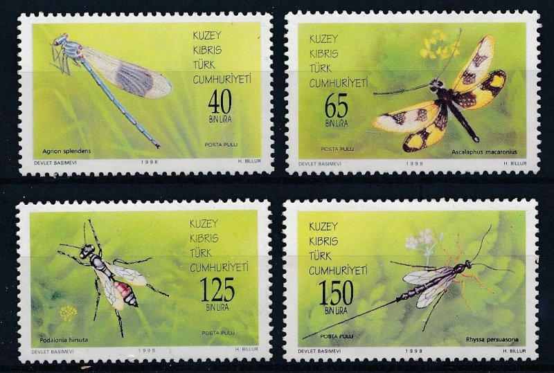 [BIN2684] Cyprus Turk Insects good set of stamps very fine MNH