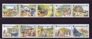 Guernsey Sc 775a-j 2002 Vacations on Sark stamp set mint NH