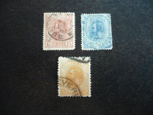 Stamps - Romania - Scott# 124,127,129 - Used Part Set of 3 Stamps