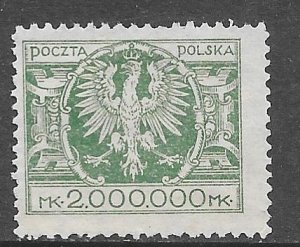 Poland 210: 200000m Eagle on a Large Baroque Shield, unused, NG, F-VF