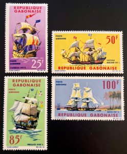 Gabon C30-3 / 1965 Ship Stamps / Complete Set / MH / Mint Hinged