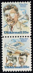 US #C95-C96 Wiley Post Se-tenant Pair; MNH (1.80)