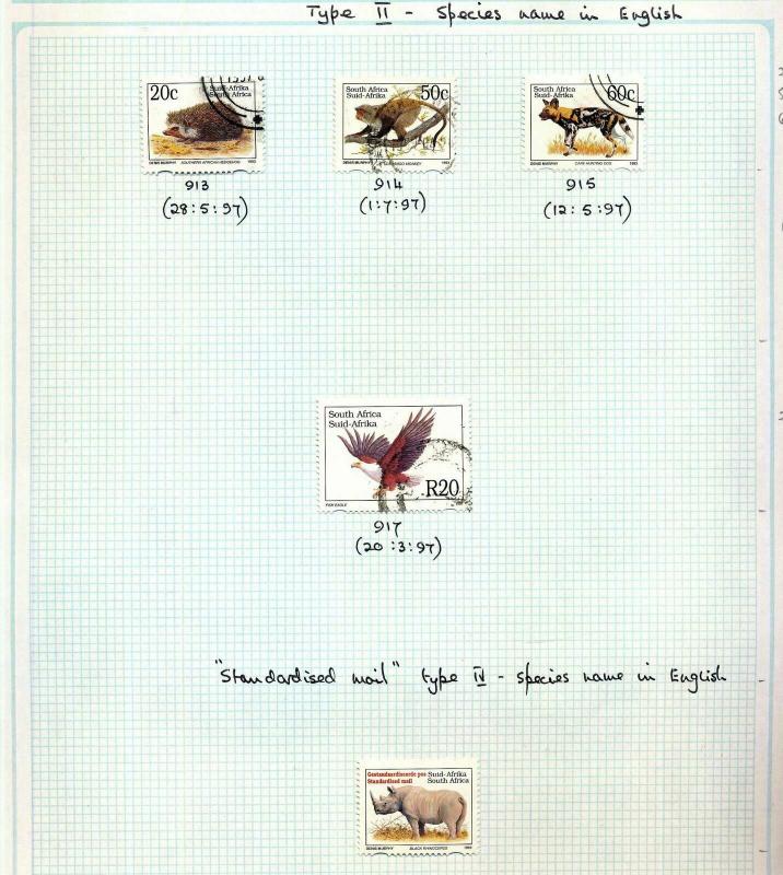 South Africa 1993/97 Wildlife Art Booklet Blocks Used Apprx 120 (Ka193