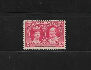 Canada Stamps: #98 2c 1908 Quebec Tercentenary Commemorative; Mint Hinged