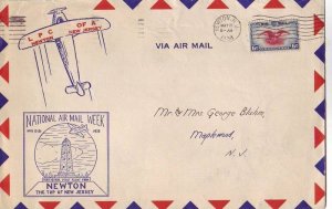 U.S.: Sc #C23, National Air Mail Week, First Flight From Newton, NJ, 1938 (1712)