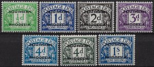 1951 Southern Rhodesia segnatasse 7v. MNH SG n. D1/7