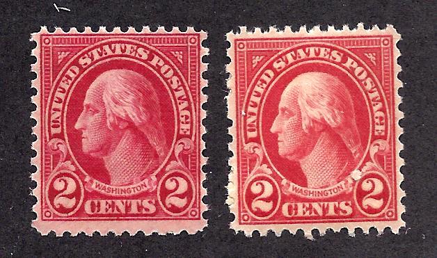 634A Mint,OG,NH... Type 1A... SCV $600.00... w/regular 634 for comparison