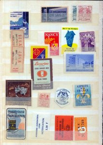 France Old/Modern MH MNH Poster Labels (Appx 65) (NT 3419