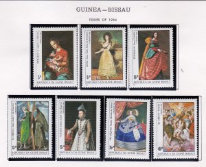 Guinea-Bissau stamps #553 - 559, MH OG, complete set, Art