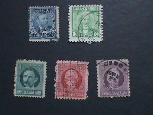 ​CUBA- VERY OLD CUBA STAMPS FAMOUS PEOPLE USED- VF WE SHIP TO WORLD WIDE.