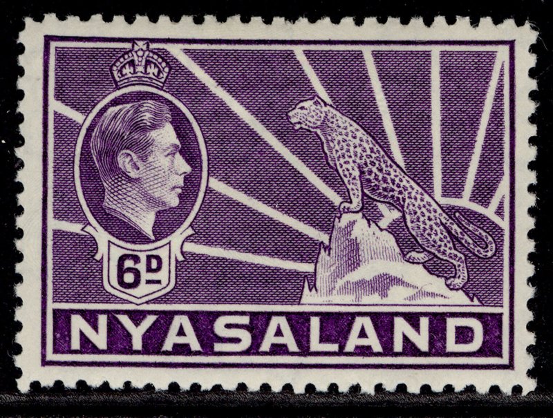 NYASALAND PROTECTORATE GVI SG136, 6d violet, M MINT.