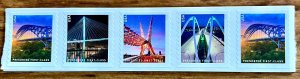 Scott #5808-11 Presort 1st Class - BRIDGES - MNH - Strip of 5 Coil Stamps 2023