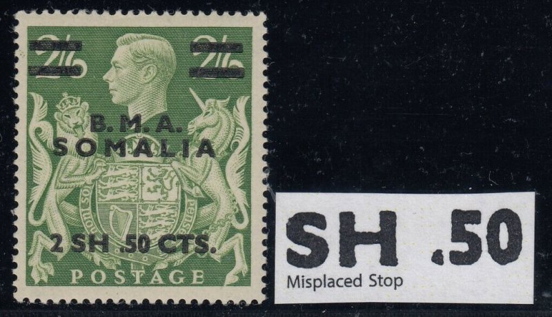 Somalia Boic , Sg S19a, Mlh  Misplaced Stopp  Auswahl