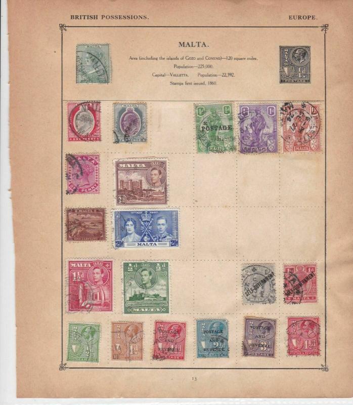 malta & albania stamps page ref 17621