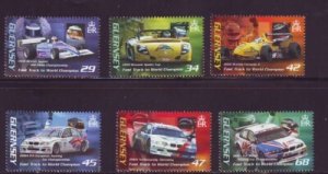 Guernsey Sc 905-910 2006 Andy Priaulx stamp set mint NH