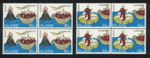 Iceland Europa CEPT St Brendan's Voyages 2v Blocks of 4 1994 MNH SG#820-821