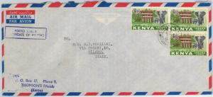 61360  - KENYA  - POSTAL HISTORY -  COVER to ITALY 1956 - FAUNA Animals Elephant