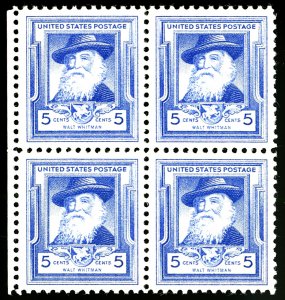 U.S. #867 MINT BLOCK OG NH