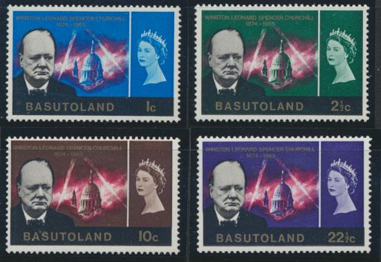 Basutoland  SG 102 / 105  Mint Hinged set of 4  Churchill