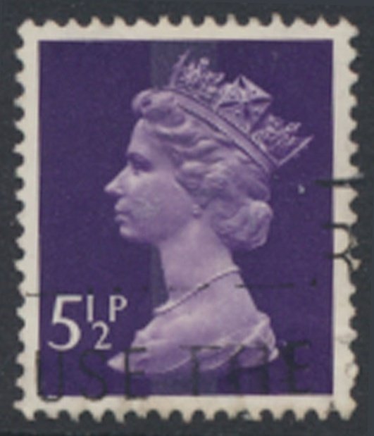 GB Machin 5½p  SC# MH39 Used  1 center band  see details & scans