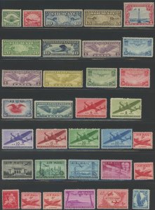 USA 67 diff mint airmails incl C4, C6 - Mostly never hinged