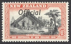 New Zealand Sc# O84 MH (a) 1940 8p Official