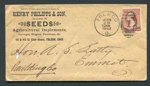 1887 Agricultural Implements Dealer Advertising Tri-State Fair - Toledo, Ohio