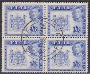 FIJI 1938-55 GVI 1/6d perf 14 SG263a fine used block of 4...................z555