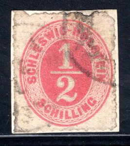 Schleswig-Holstein #3 Used on piece VG  CV $45   ...   5570026