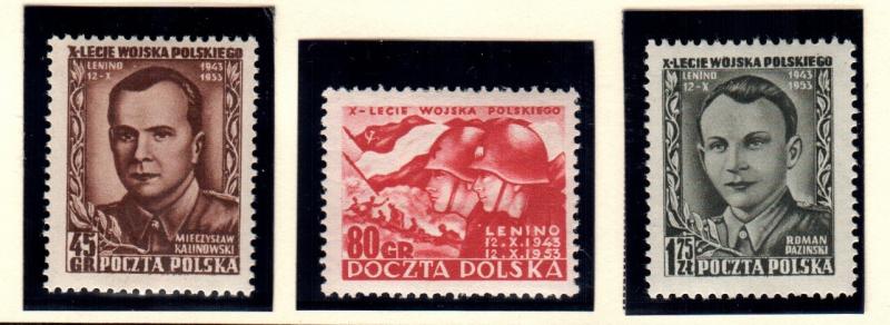 Poland 589 - 591  MNH cat $ 5.75