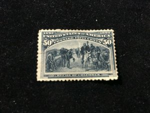 Stamps Collection Scott#240 50c Columbian Mint NG