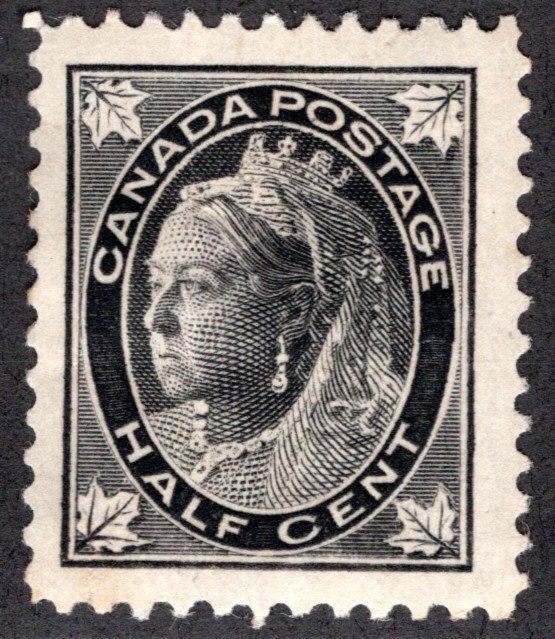 66 Scott - 1/2c black, VF, MHOG, VERY LARGE BORDERS, Small Queen Issue